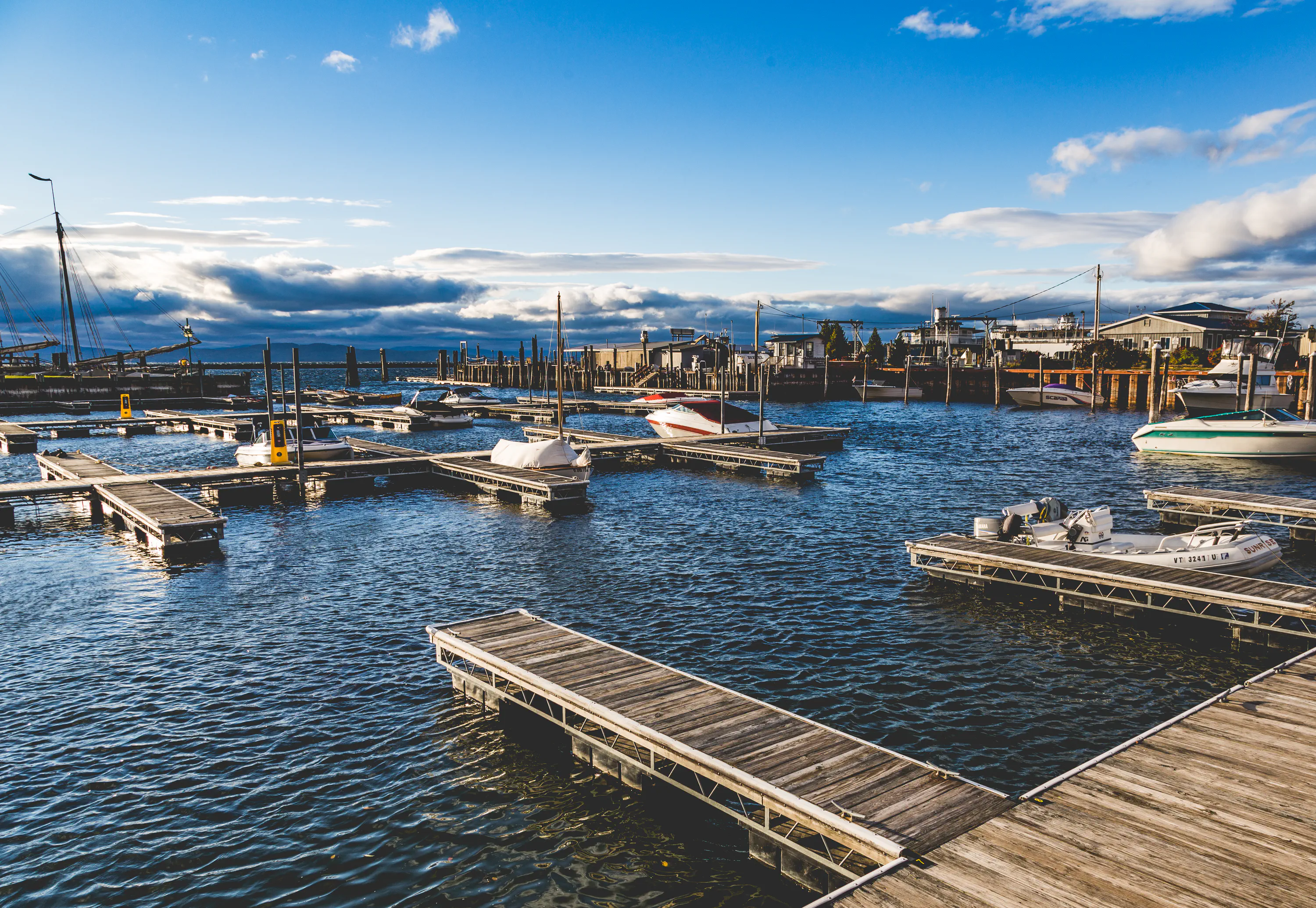 Lake Champlain waterfront in autumn