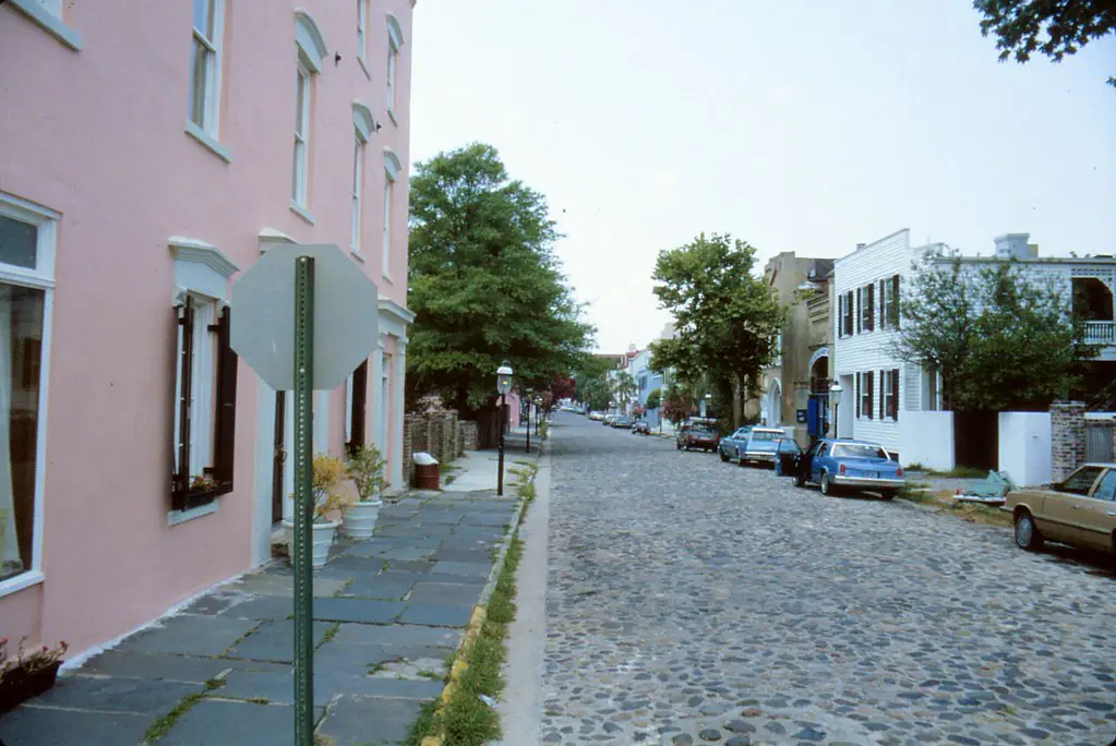 Cobblestone street in Charleston